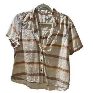 Madewell XL Blouse Camp Shirt in Stripe